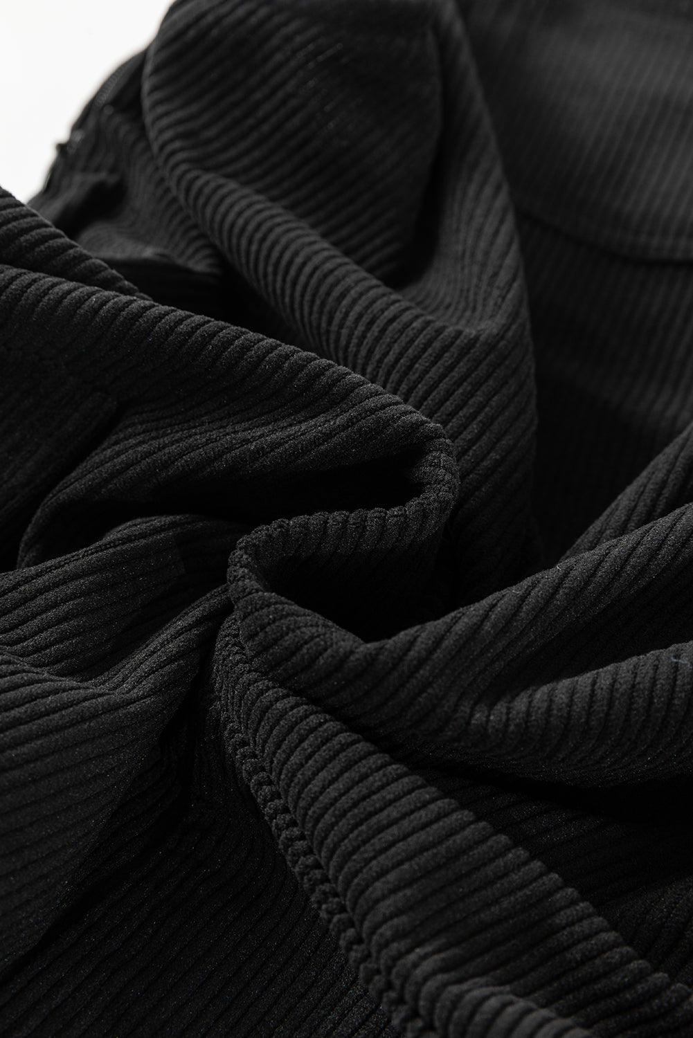 Robe salopette en velours côtelé sans manches avec poches avant unies