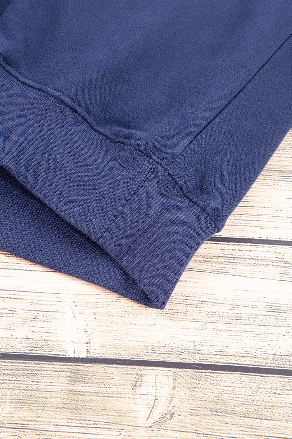 Sweat-shirt uni a col rond et épaules tombantes