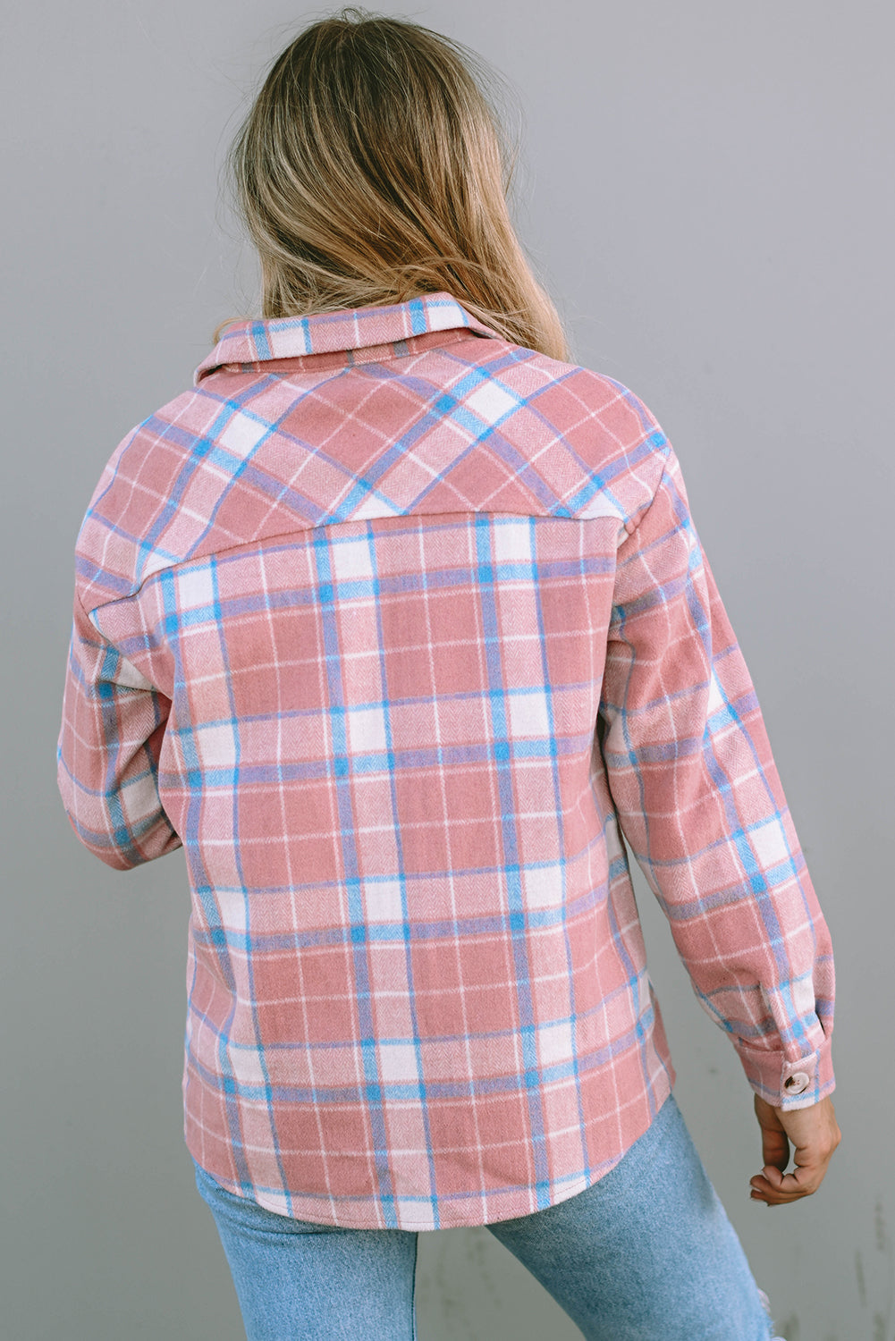 Veste en flanelle à carreaux avec poche à rabat