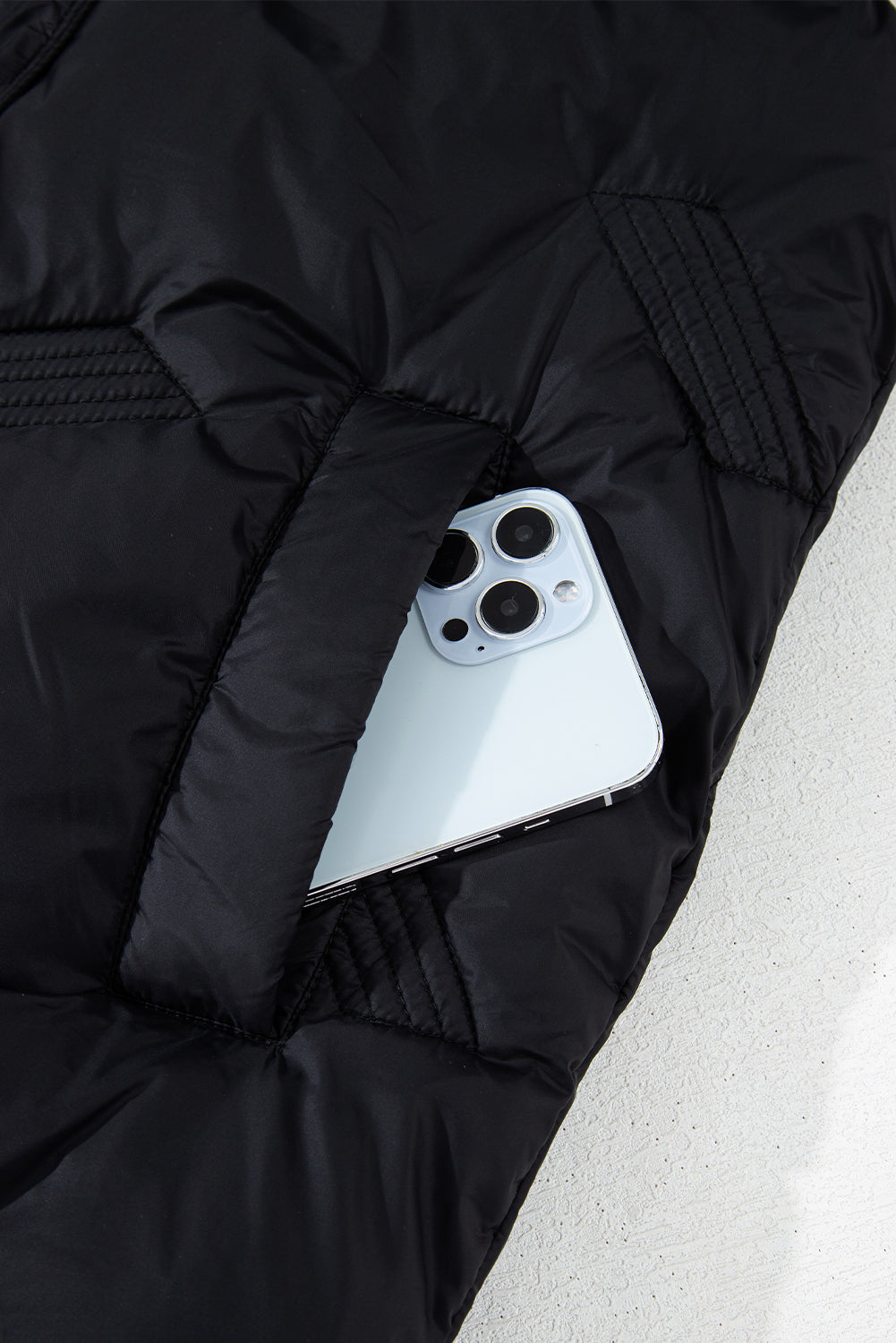 Veste matelassée zippée a col haut