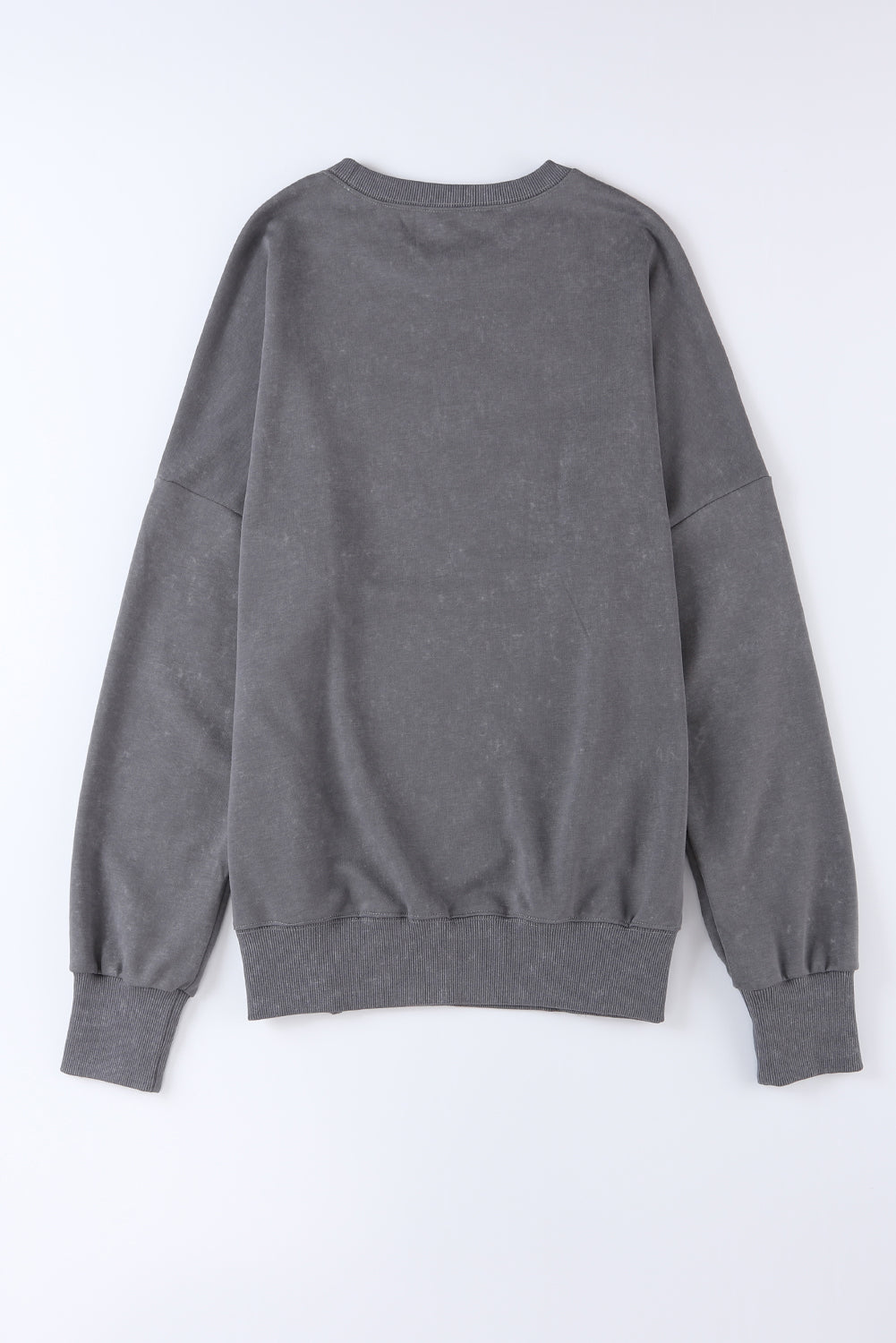 Sweat-shirt surdimensionné à épaules tombantes et bordure côtelée