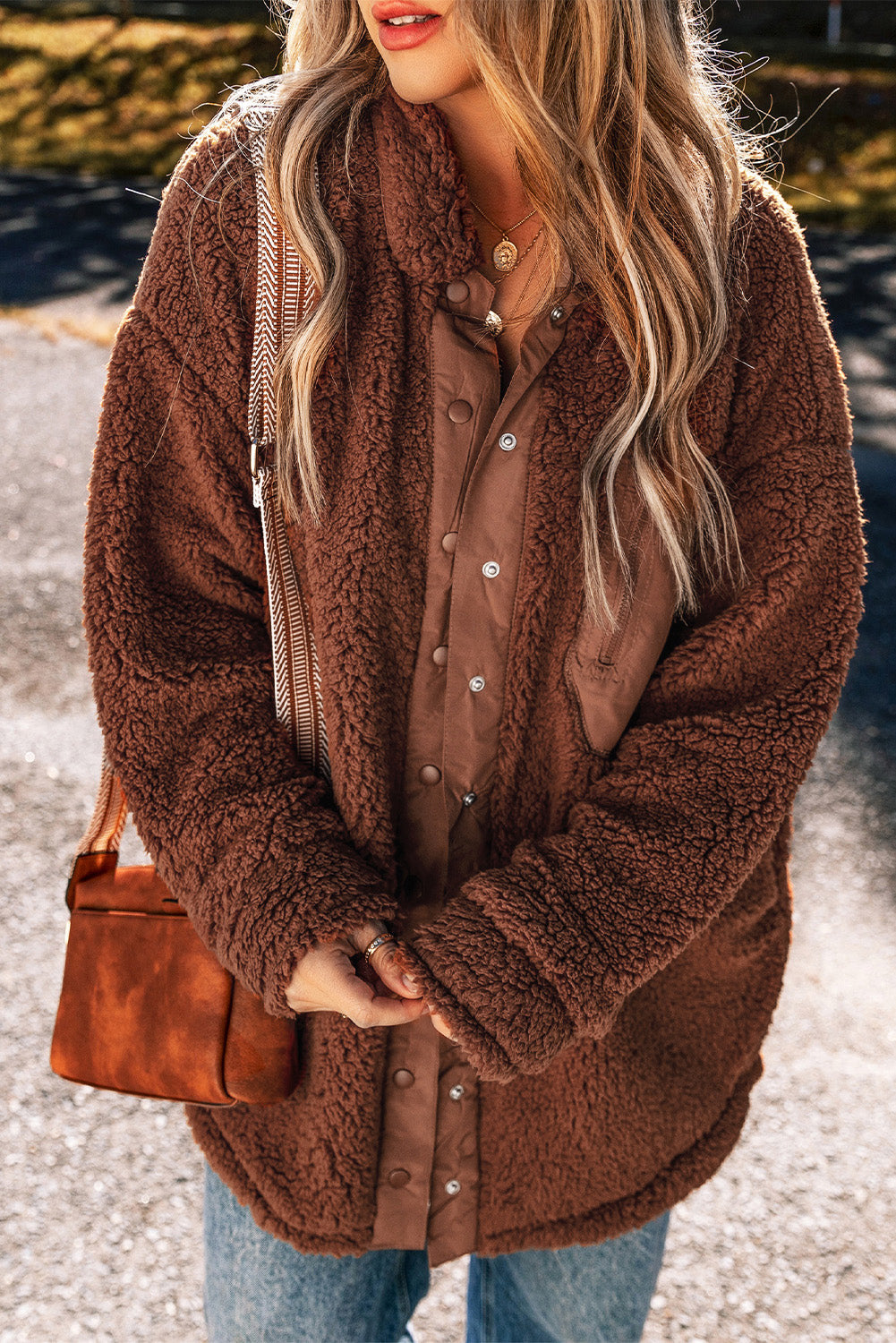Veste Teddy Bear en fausse peau de mouton