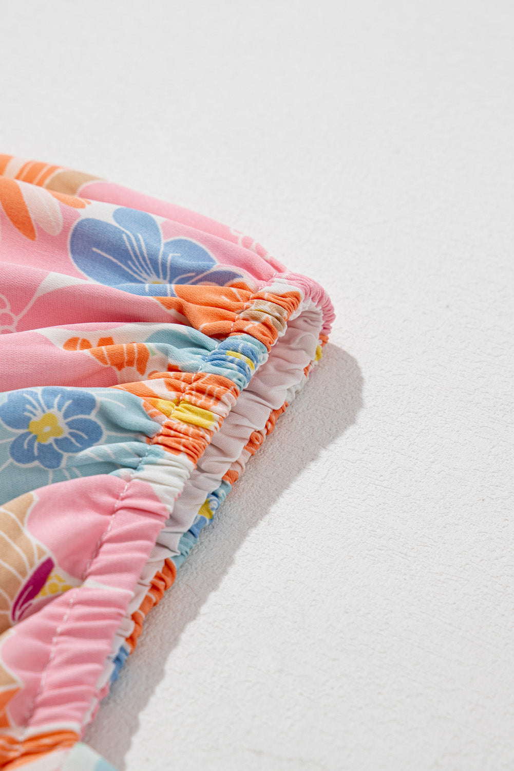 Robe babydoll fleurie à manches bouffantes et col carré