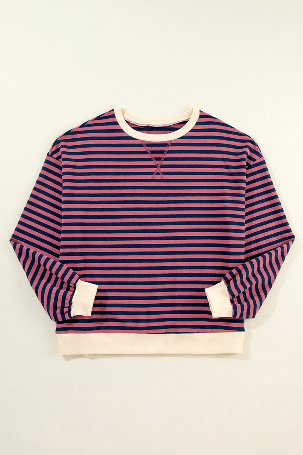 Sweat-shirt oversize à bordure contrastée