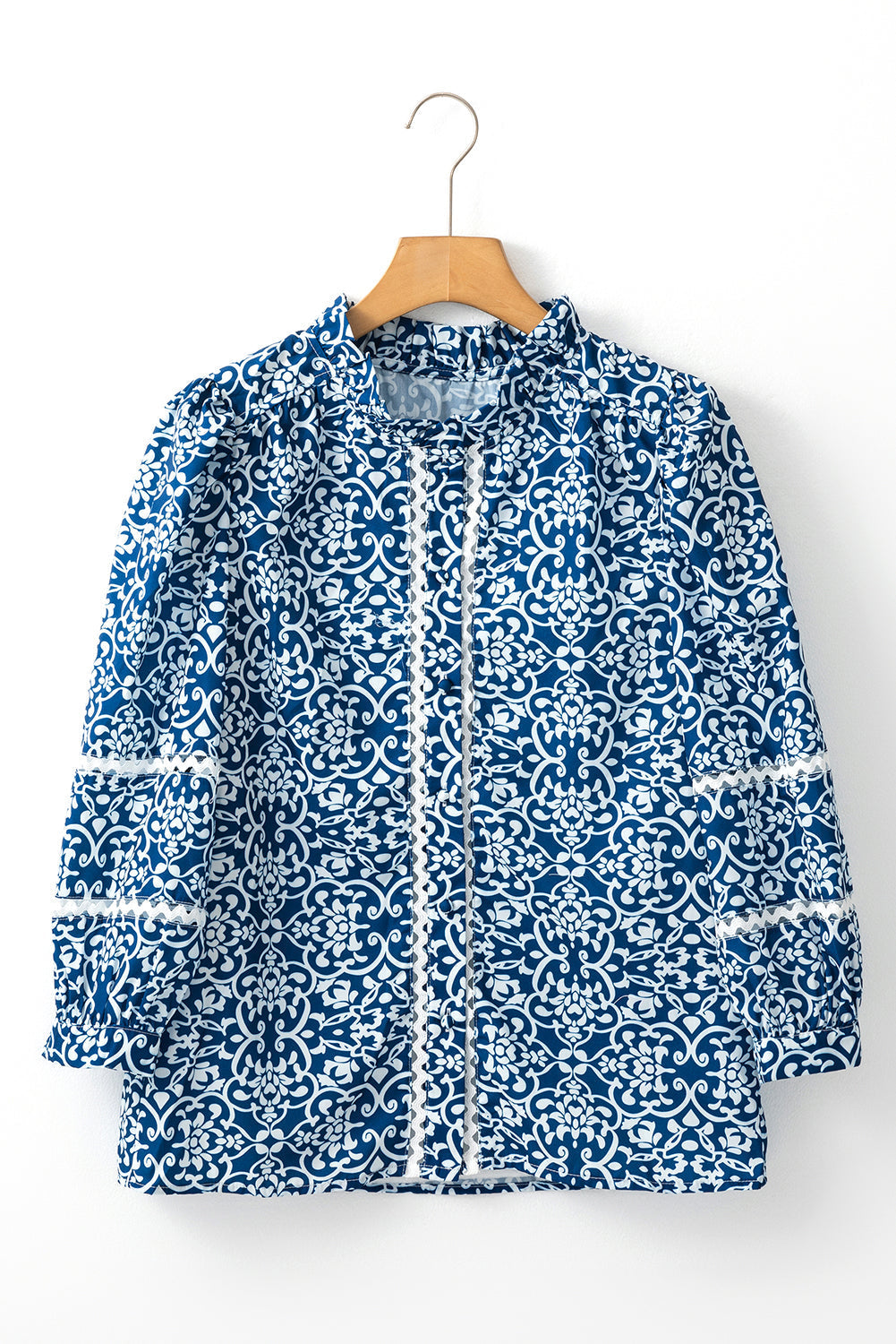 Chemise ample a boutons en patchwork floral Ric-rac