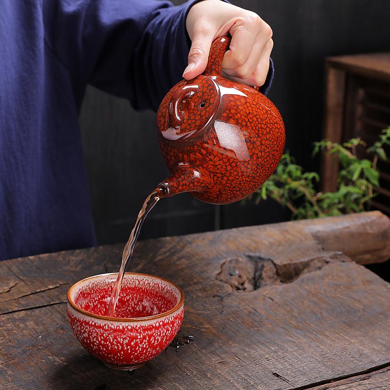 Sunset Glow Jian Zhan Teapot