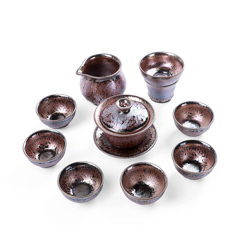 Sunset Tenmoku Jian Zhan Tea Set