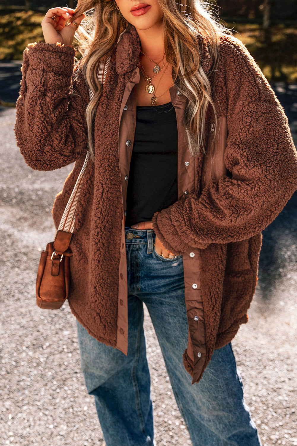 Veste Teddy Bear en fausse peau de mouton