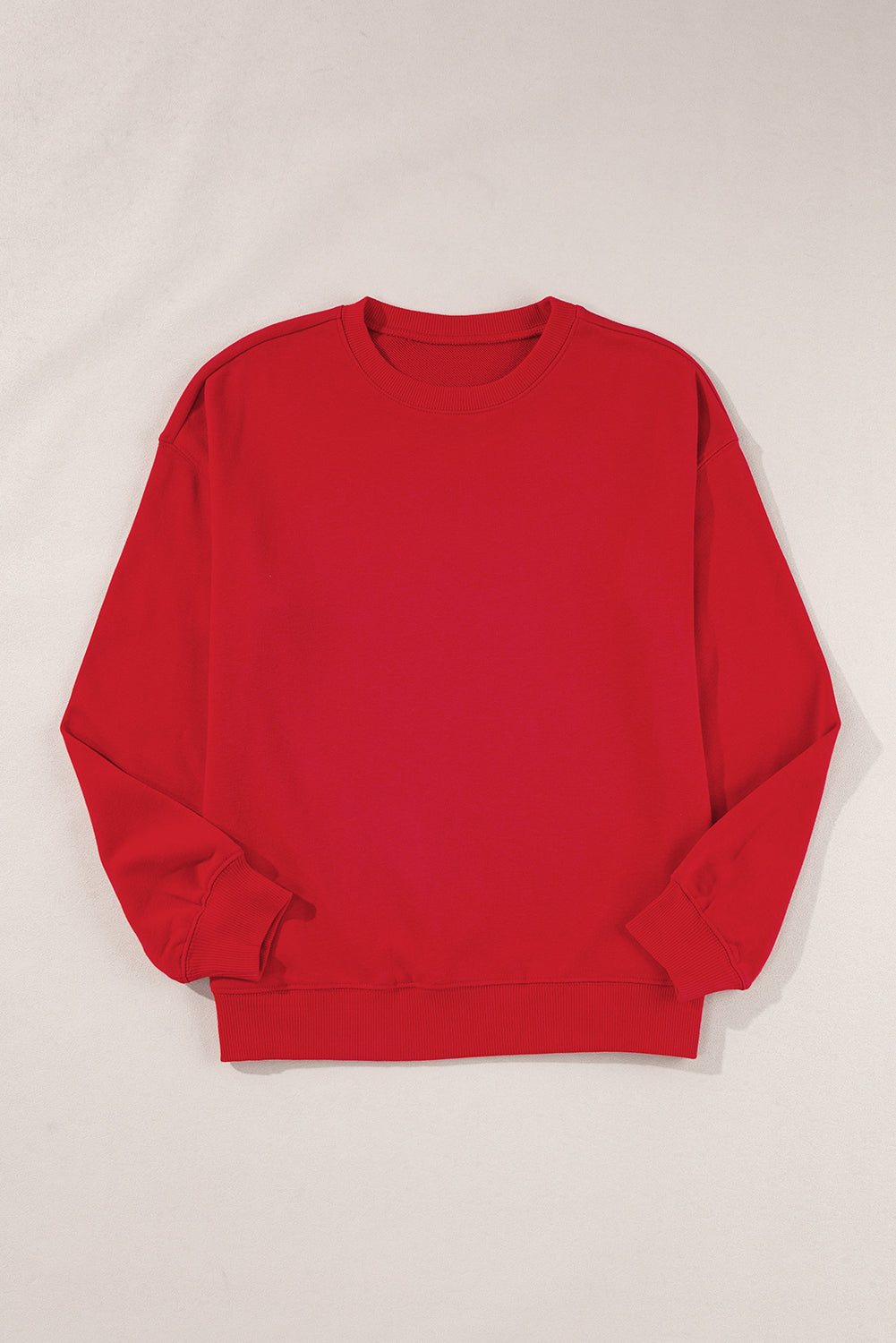 Sweat-shirt classique uni à col rond