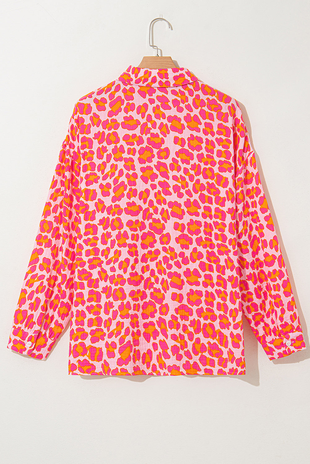Chemise ample boutonnée à imprimé léopard
