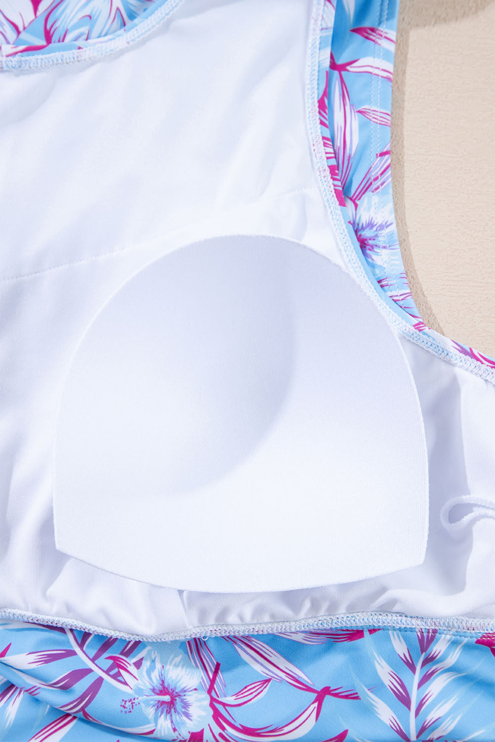 Ensemble bikini taille haute torsadé à imprimé floral grande taille