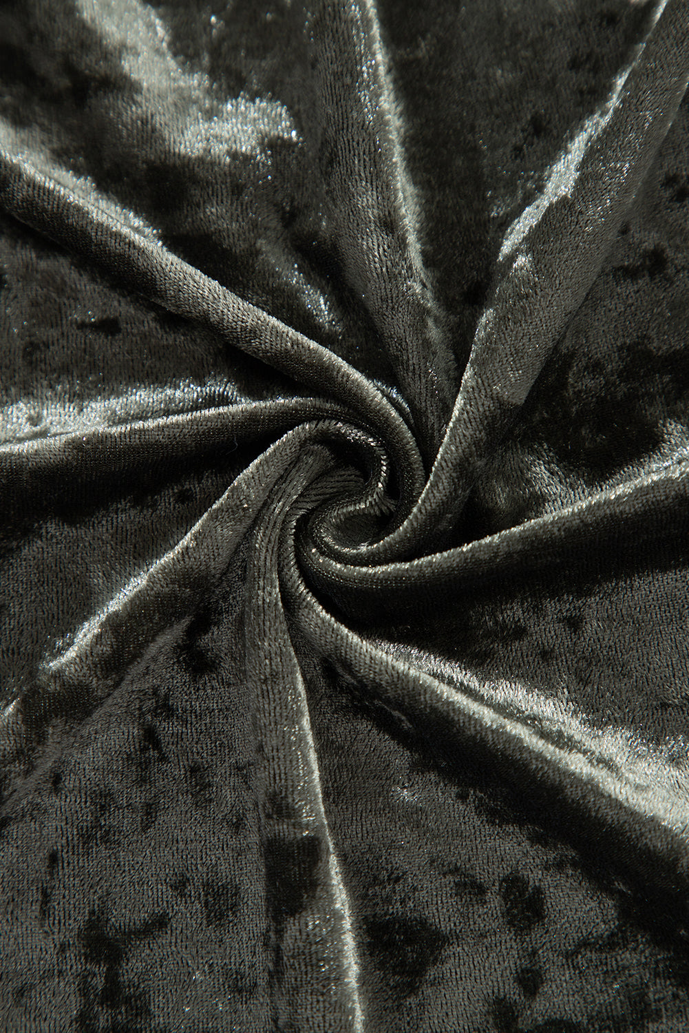 Robe ample en velours à manches longues et col en V avec poches