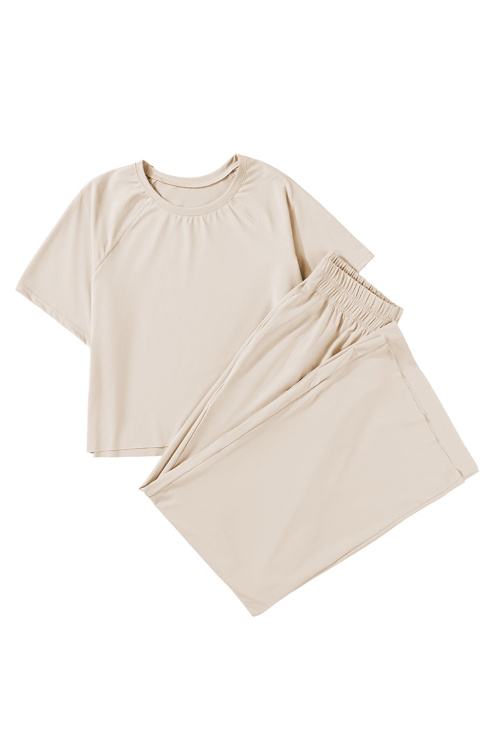 Ensemble t-shirt ample et pantalon large à ourlet brut