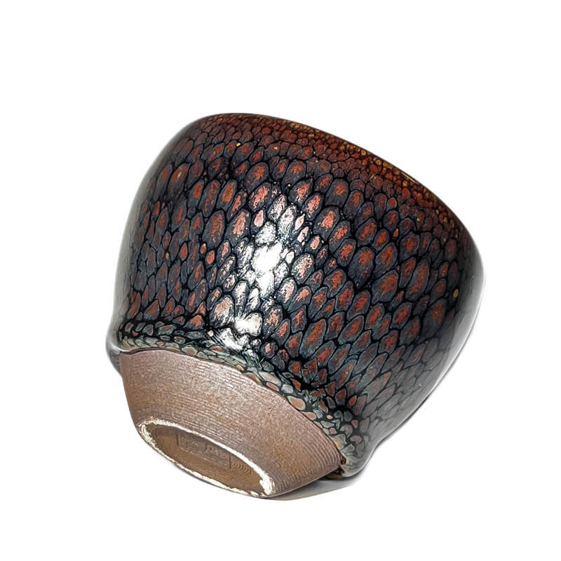 Partridge Jianzhan Tenmoku Oval Tea Cup Brown