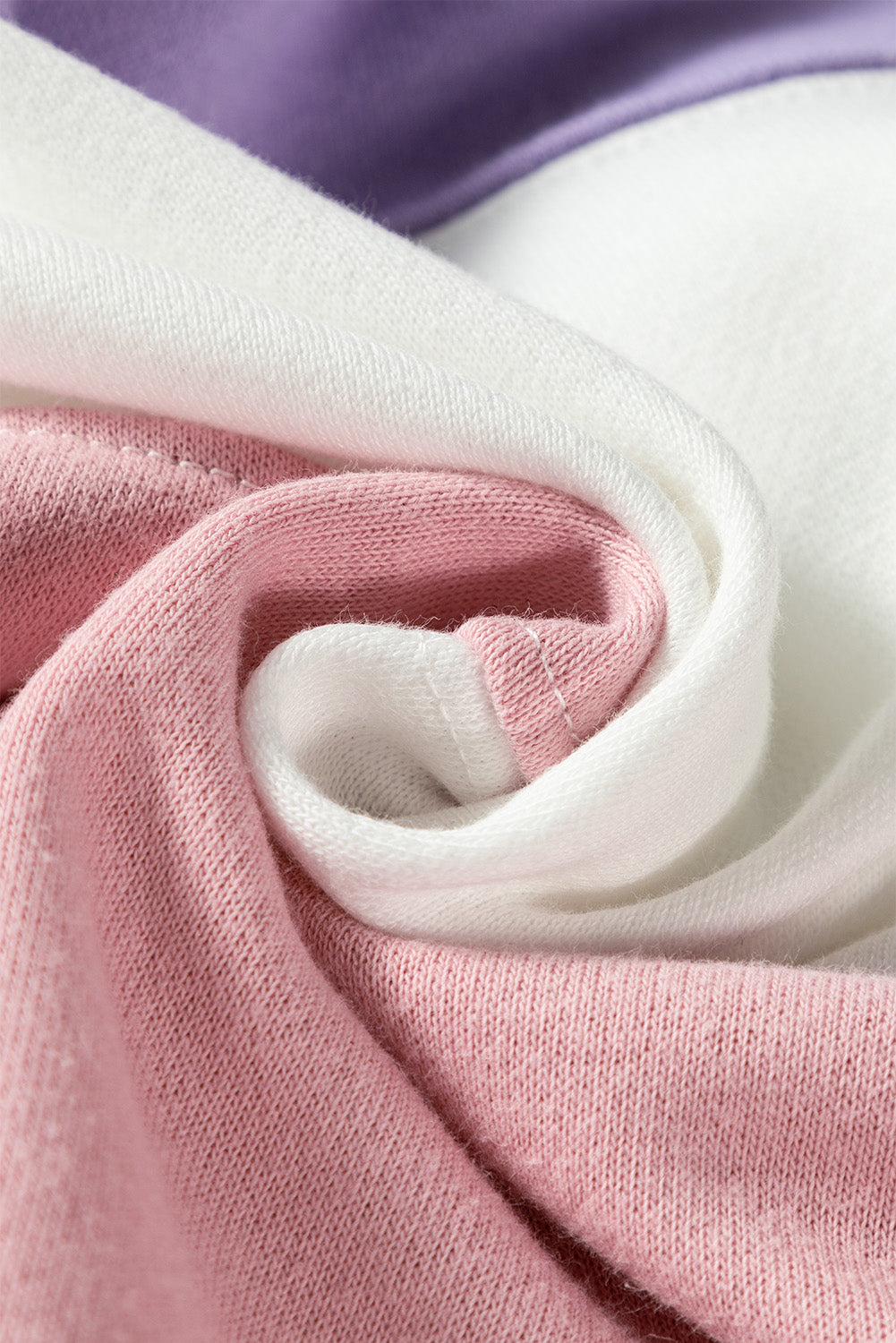 Sweat-shirt a col rond et épaules tombantes patchwork color block