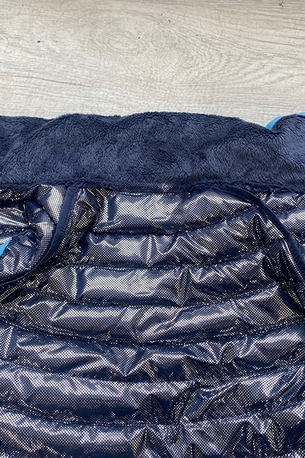 Doudoune zippée matelassée a col pelucheux