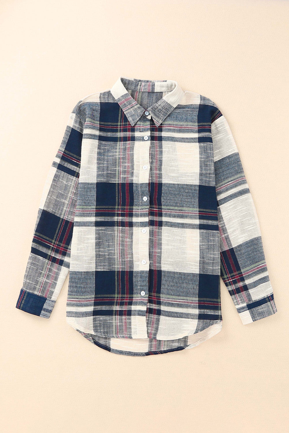 Chemise à carreaux à bords bruts et effet vieilli