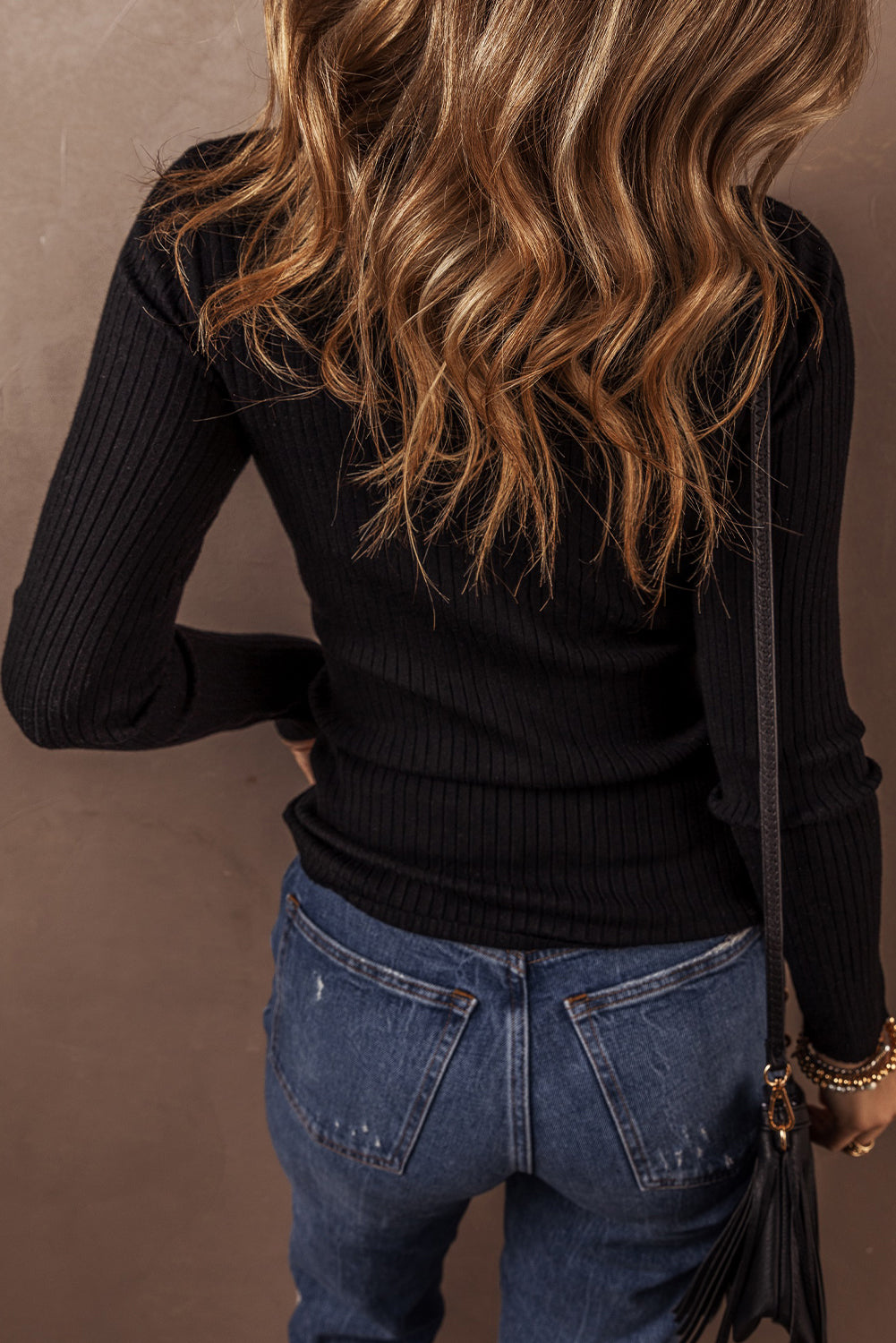 Cardigan pull coupe ajustée a col en tricot côtelé