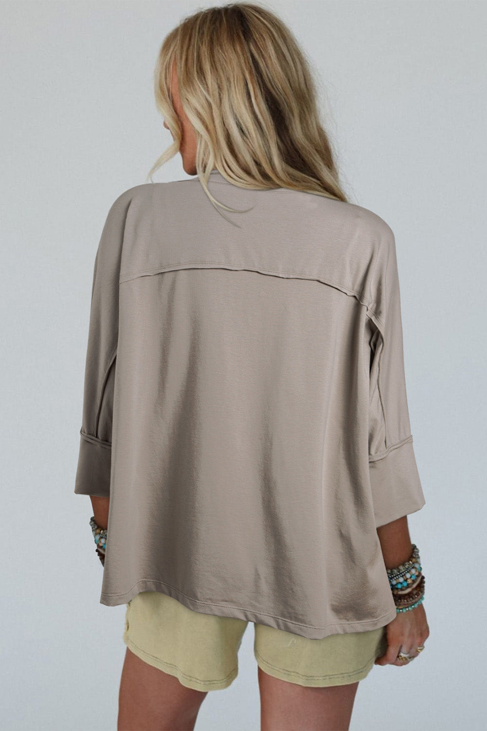 Haut délavé minéral a coutures exposées Floral Starbust