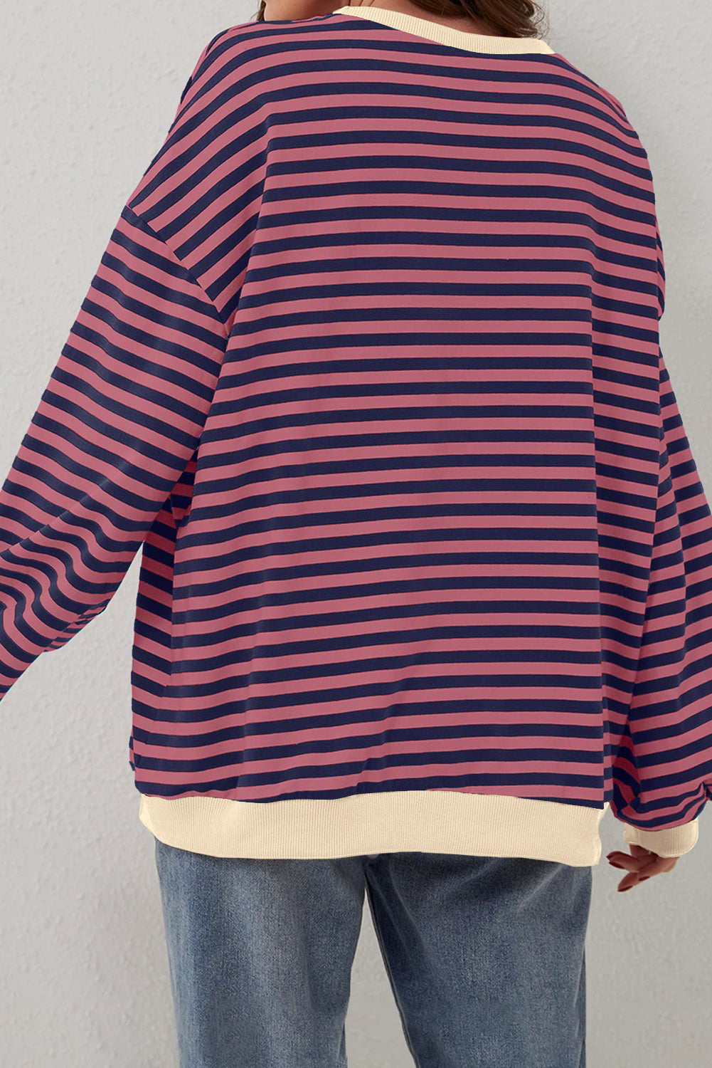 Sweat-shirt oversize à bordure contrastée
