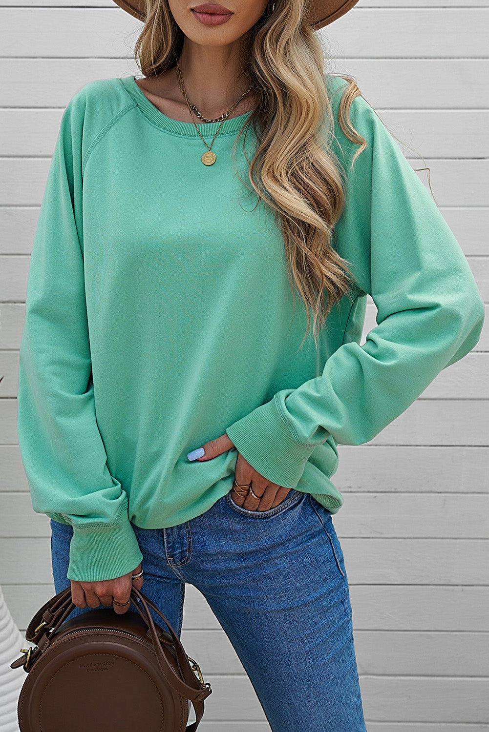 Sweat-shirt en mélange de coton French Terry