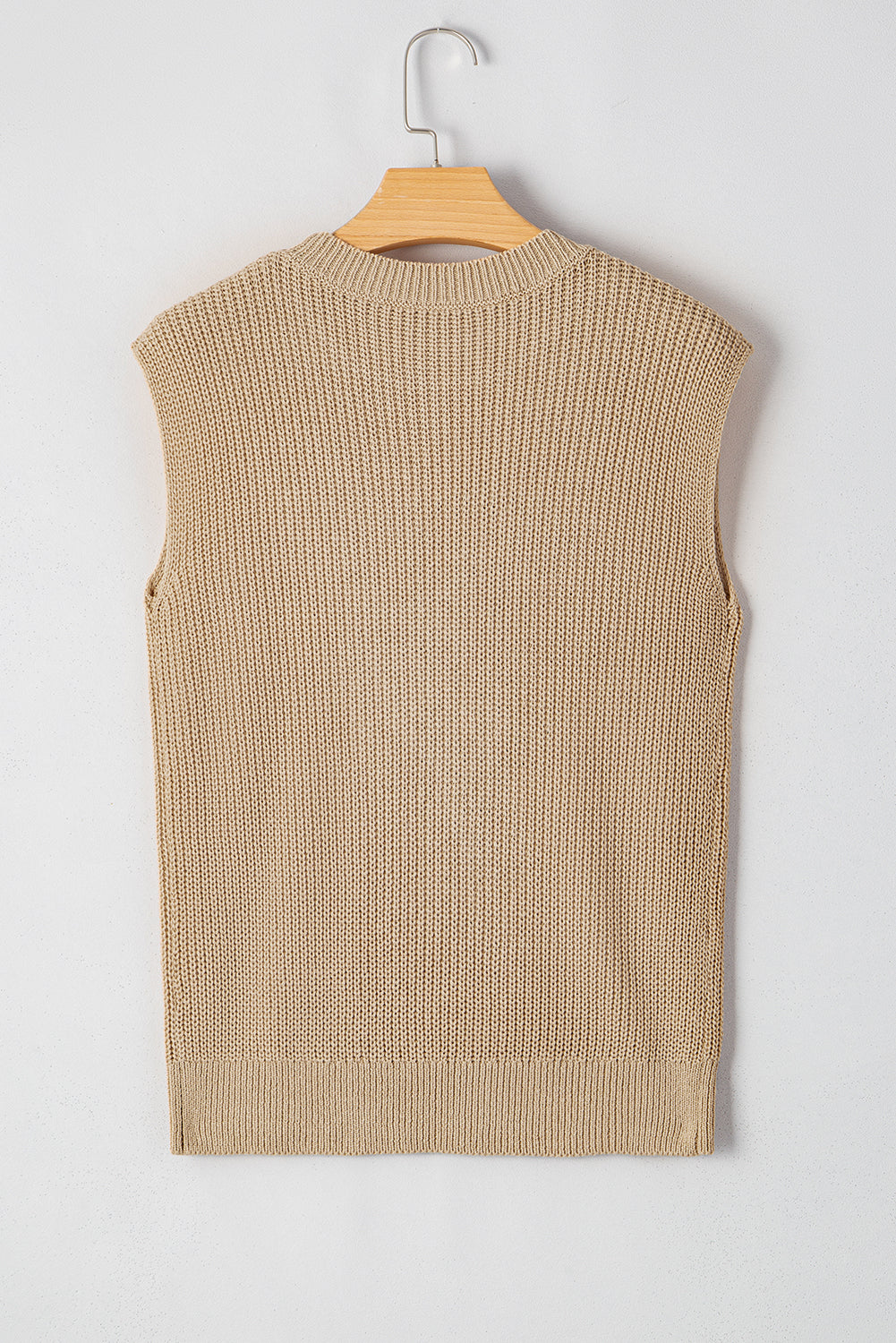 Pull sans manches à col rond et broderie cowboy western