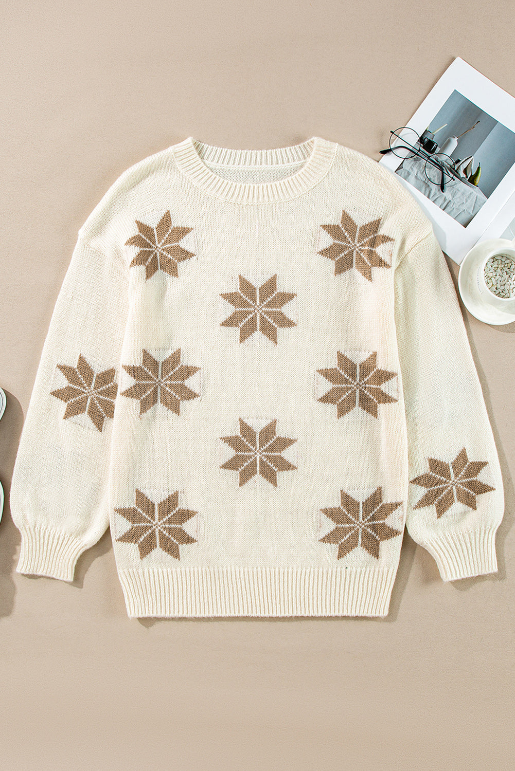Pull tunique de Noël flocon de neige