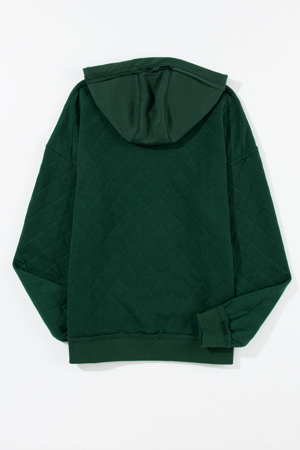 Sweat à capuche matelassé patchwork à coutures apparentes