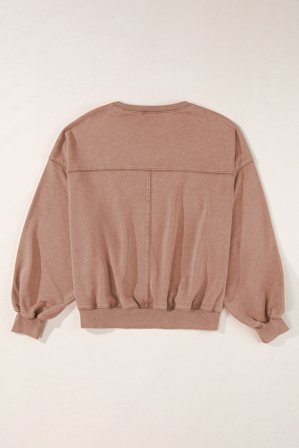 Sweat-shirt a coutures apparentes, manches chauve-souris et épaules tombantes