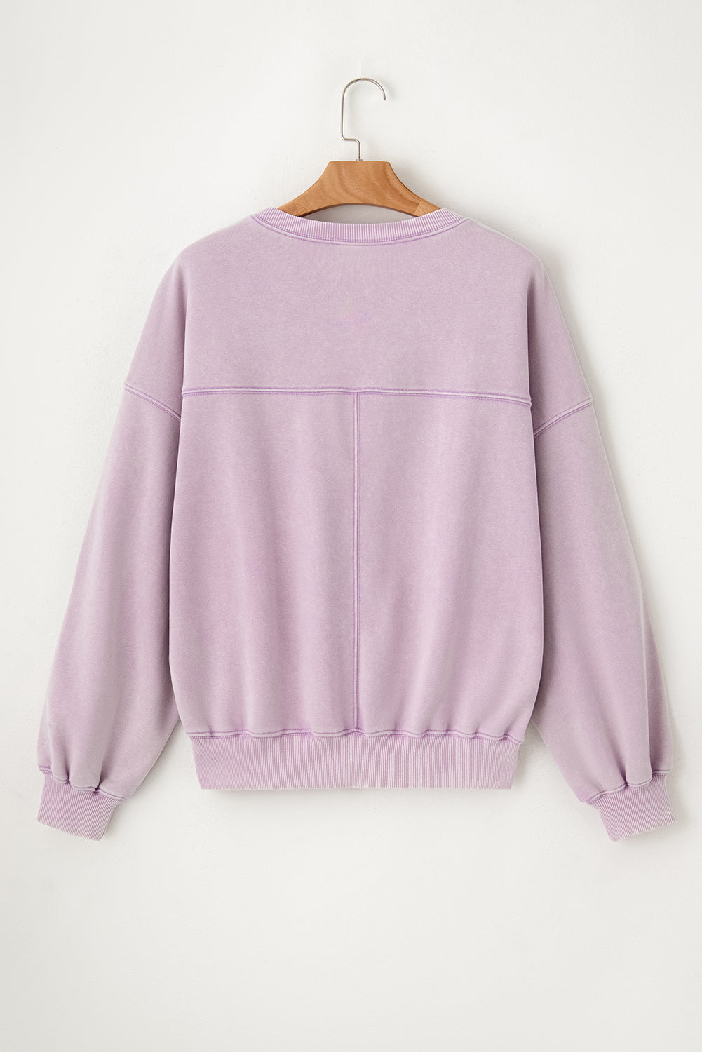 Sweat-shirt a coutures apparentes, manches chauve-souris et épaules tombantes