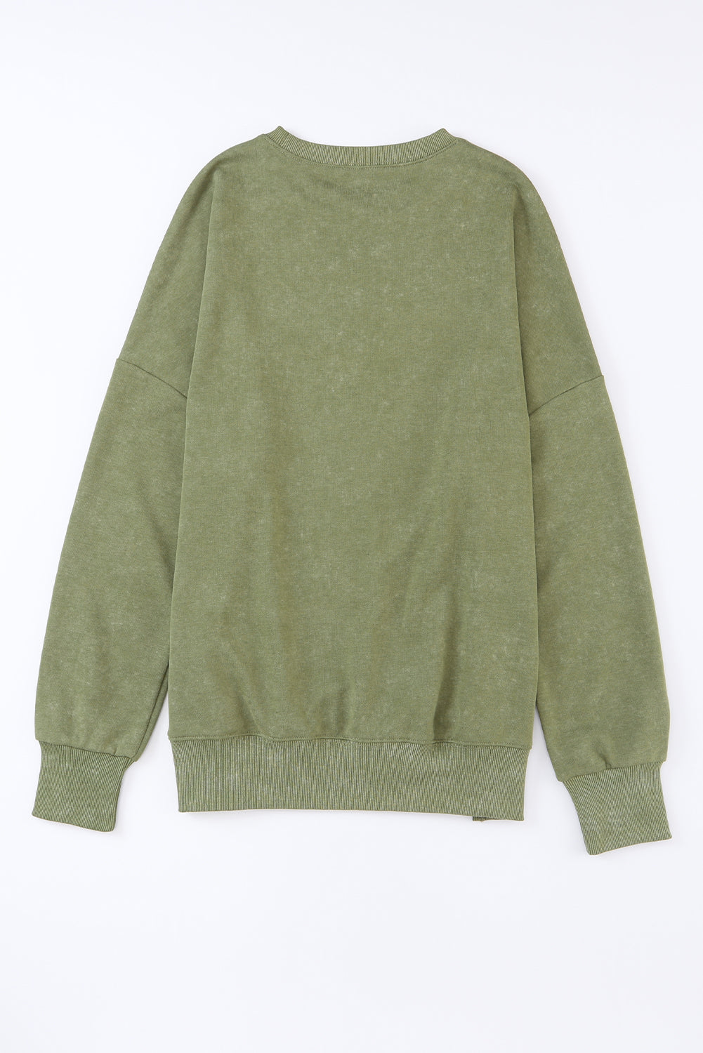 Sweat-shirt surdimensionné à épaules tombantes et bordure côtelée