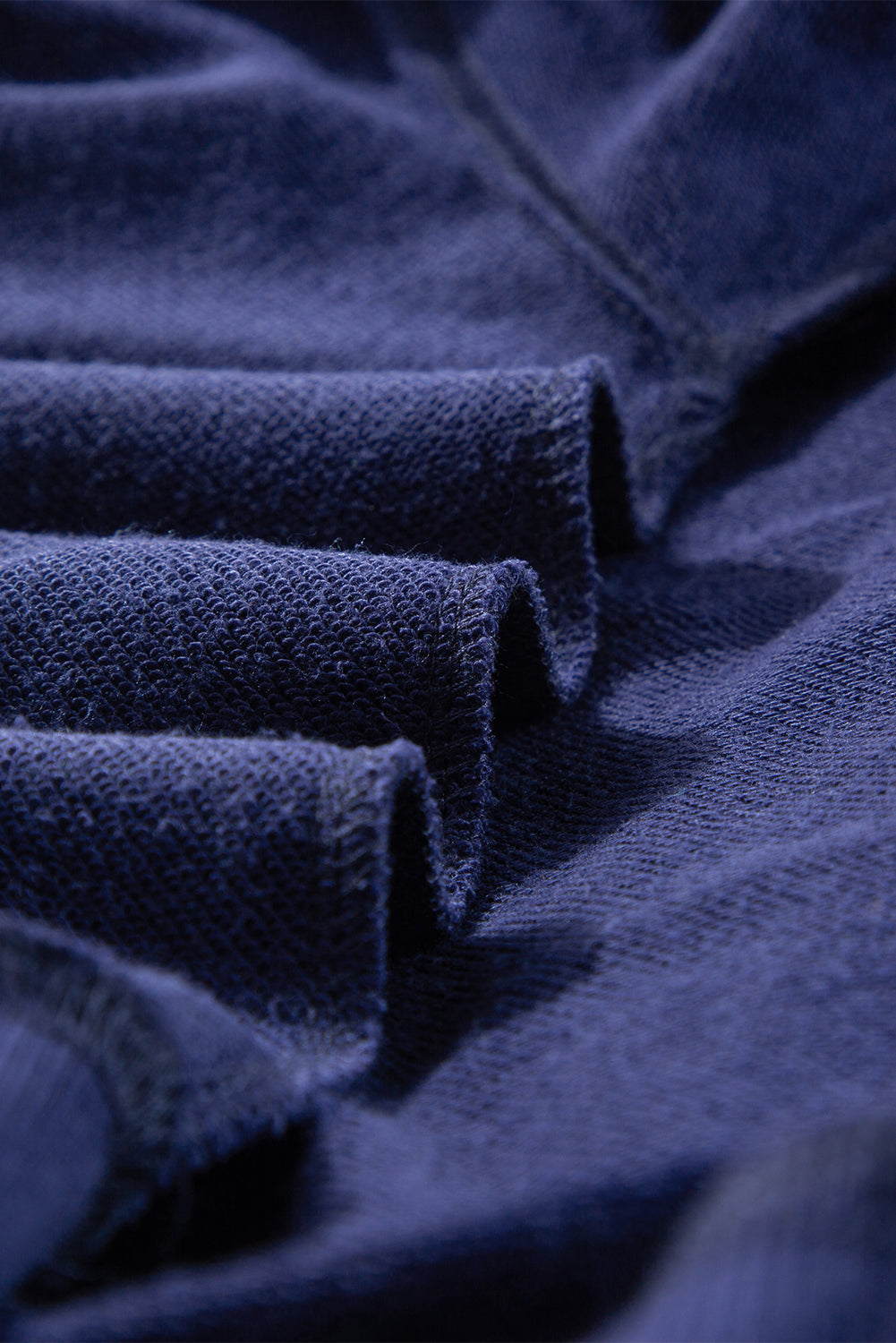 Sweat-shirt uni a col rond et épaules tombantes