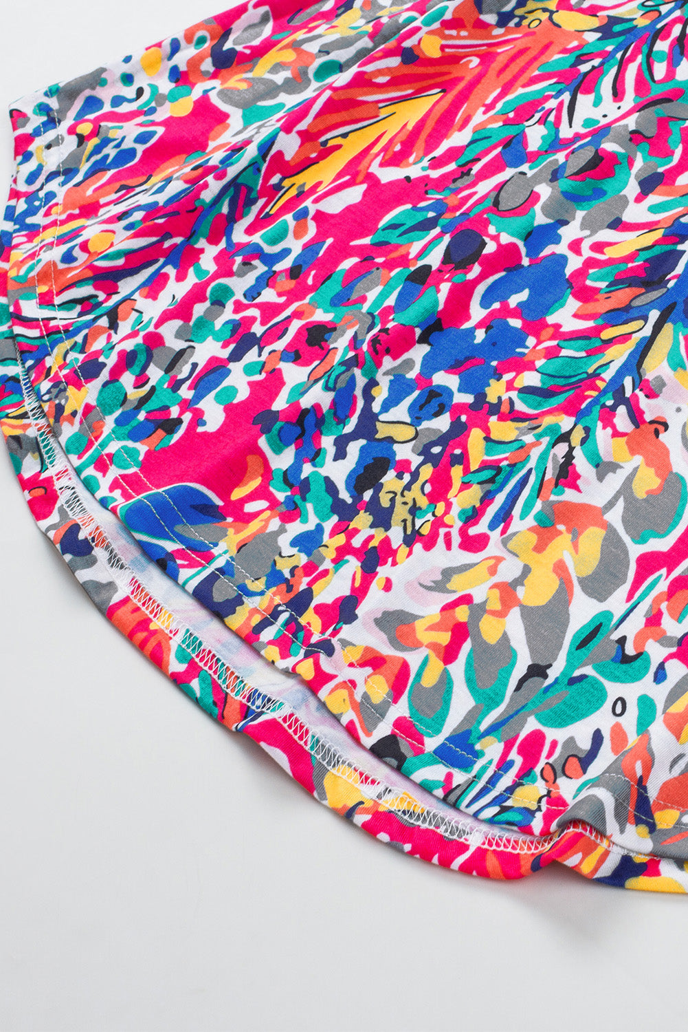 Débardeur imprimé fleuri avec volants