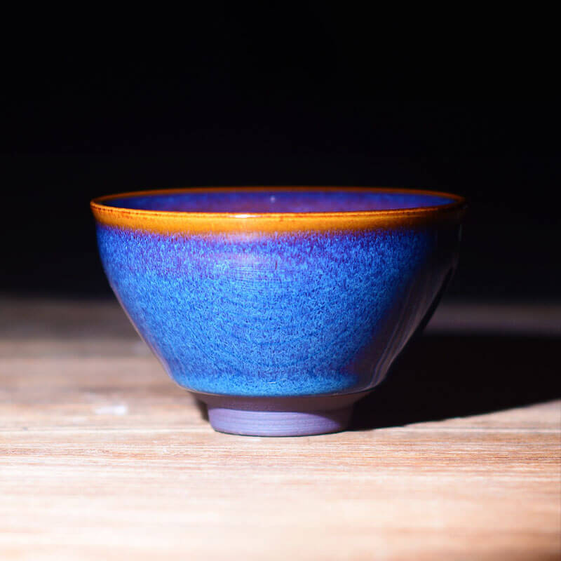 Deepsea Blue Jian Zhan Tenmoku Tea Cup