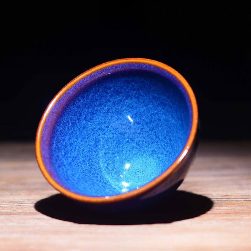 Deepsea Blue Jian Zhan Tenmoku Tea Cup