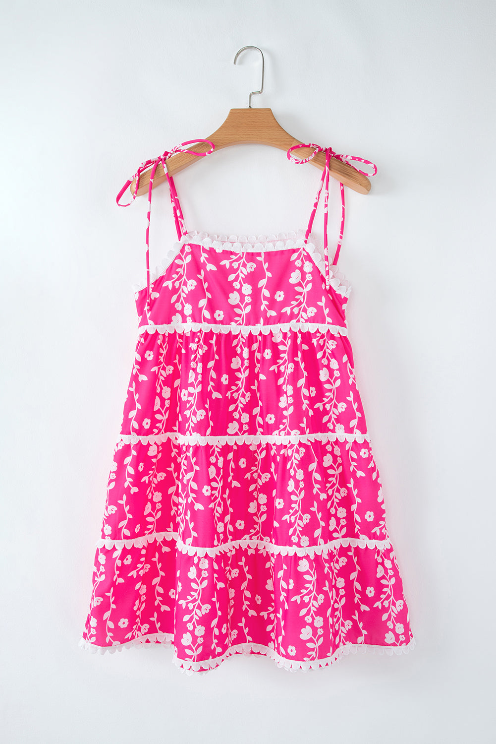 Mini-robe sans manches à imprimé floral et patchs Ric Rac