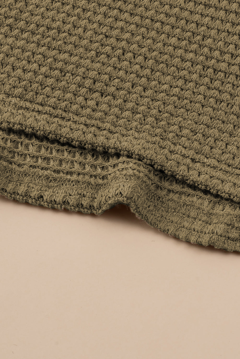 Robe longue sans manches en tricot gaufré avec fentes