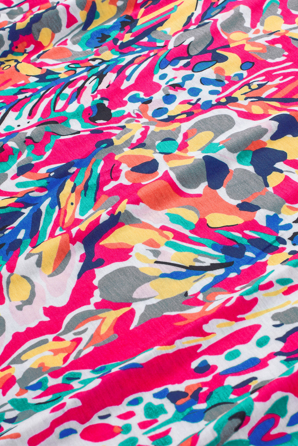 Débardeur imprimé fleuri avec volants