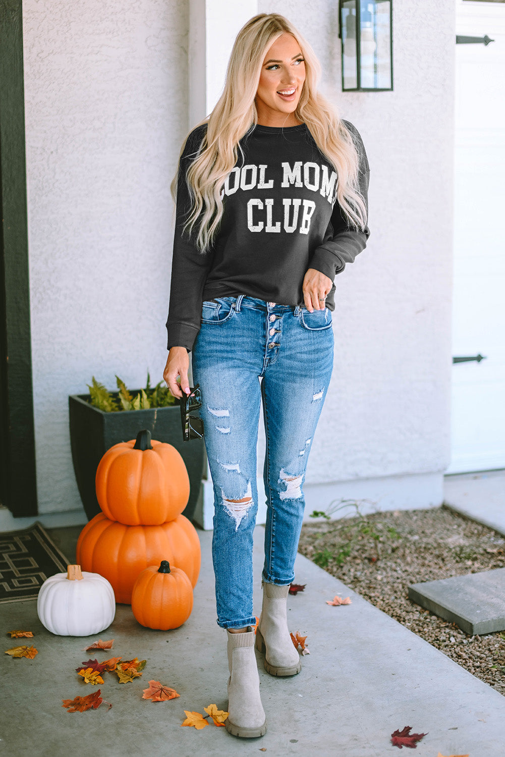COOL MOMS CLUB - Sweat-shirt à épaules tombantes