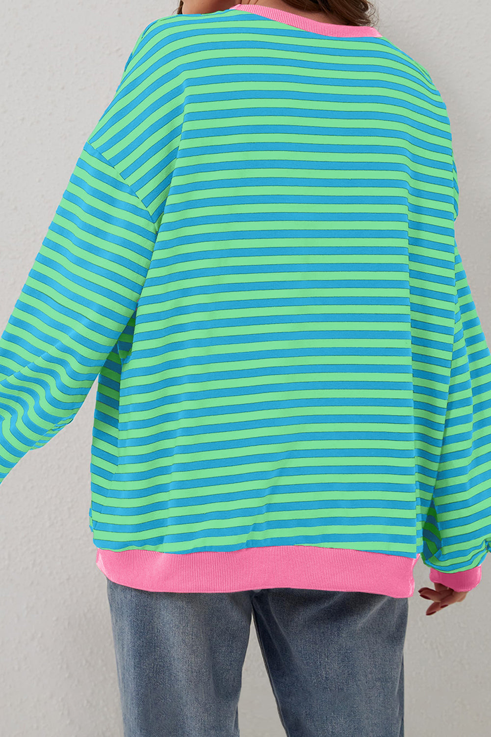 Sweat-shirt oversize à bordure contrastée
