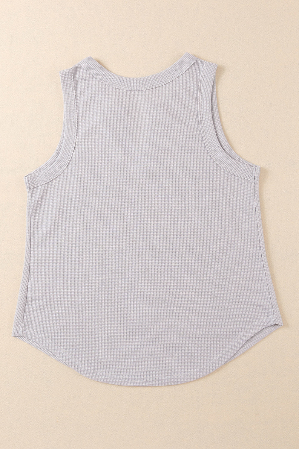 Débardeur en tricot thermique à œillets et col cranté