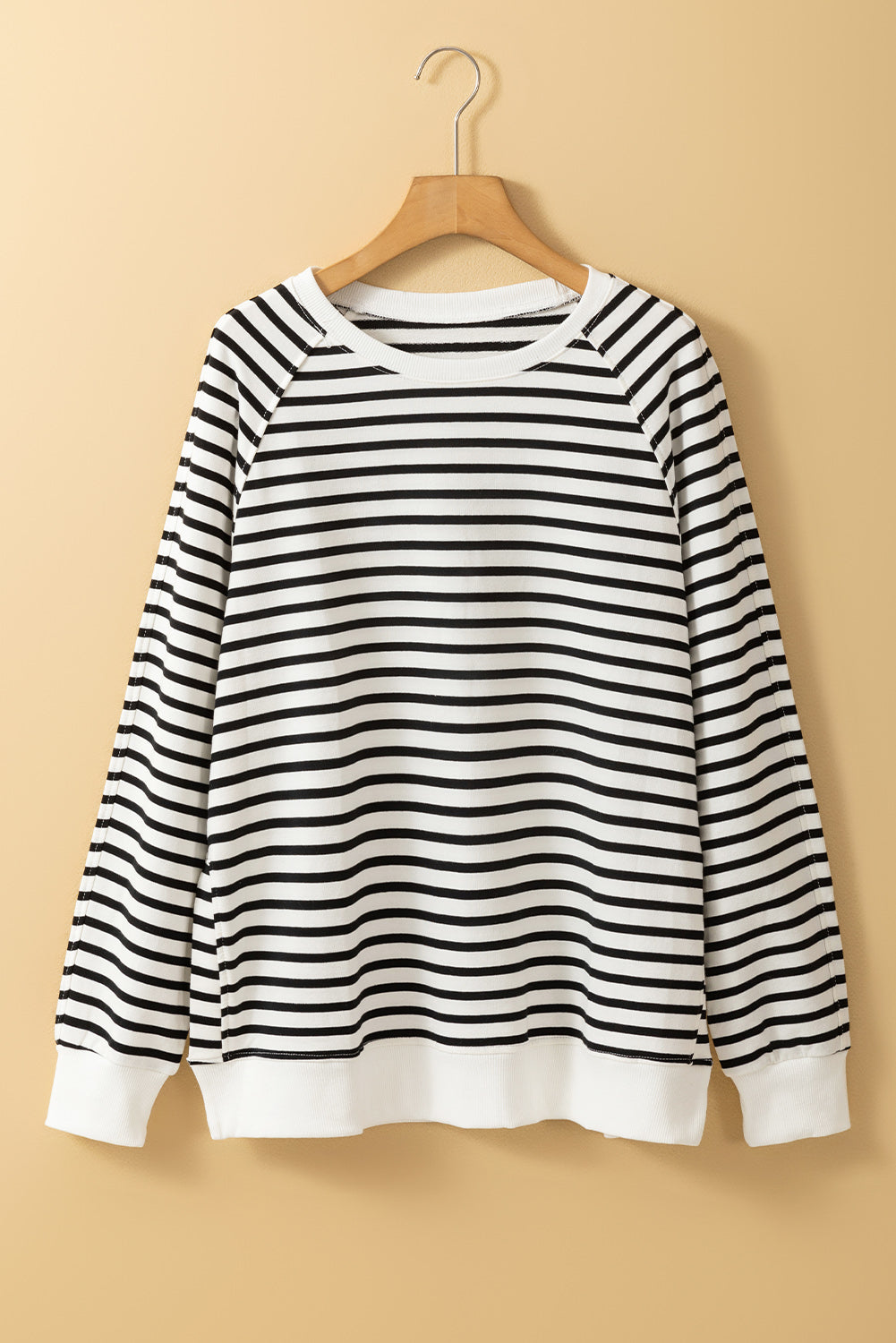 Sweat-shirt ample a manches raglan et fentes latérales