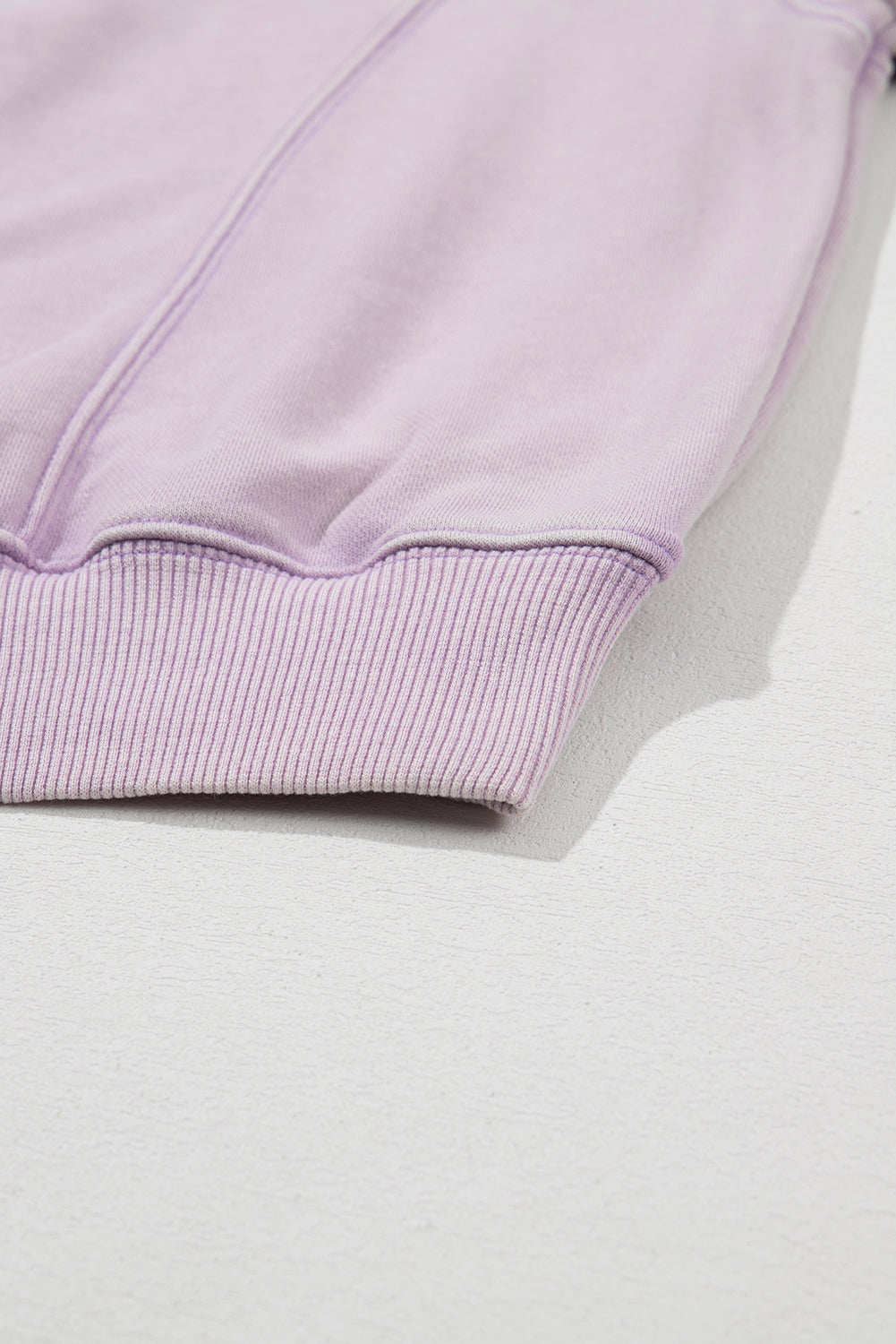 Sweat-shirt a coutures apparentes, manches chauve-souris et épaules tombantes