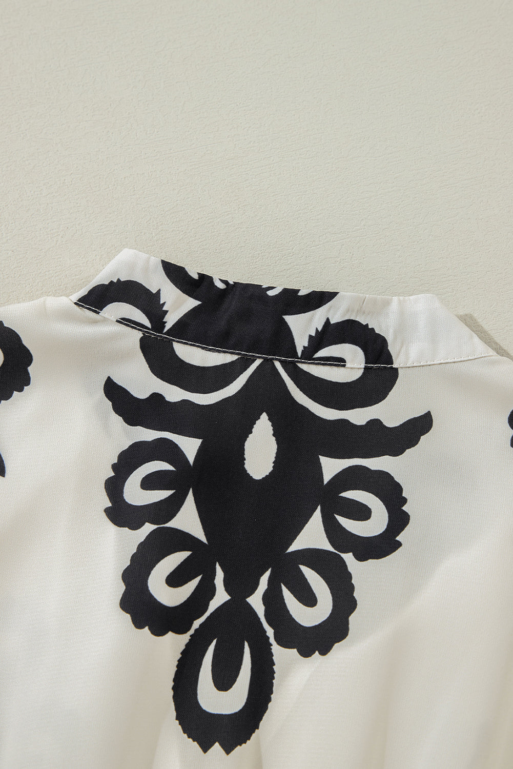 Robe midi ample a manches 3/4 et imprimé géométrique occidental