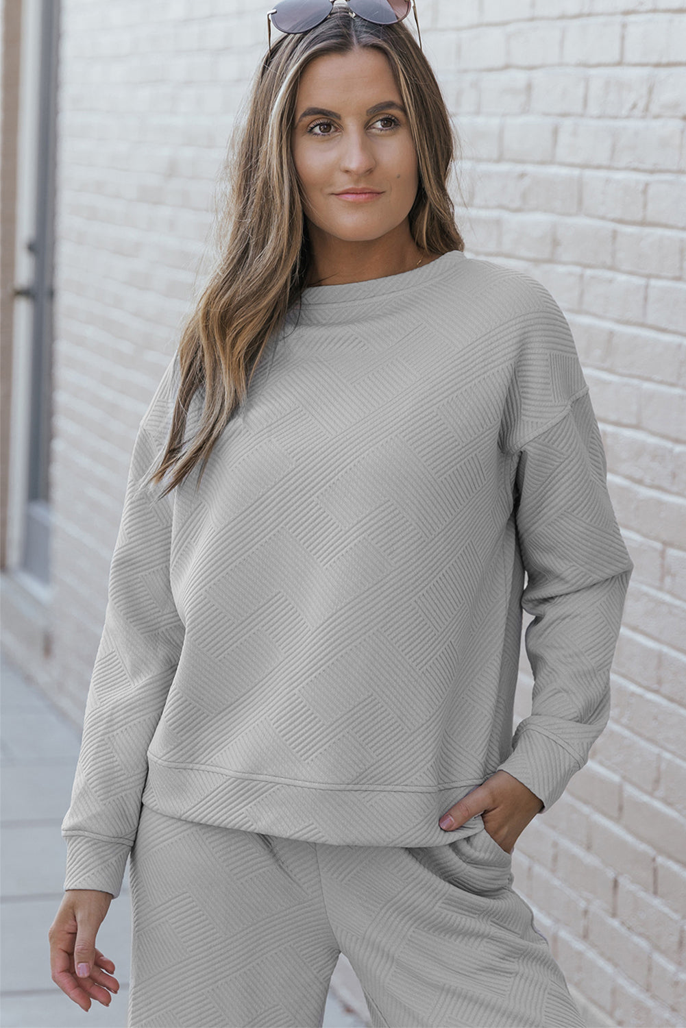 Tenue 2 pièces ample texturée ultra ample