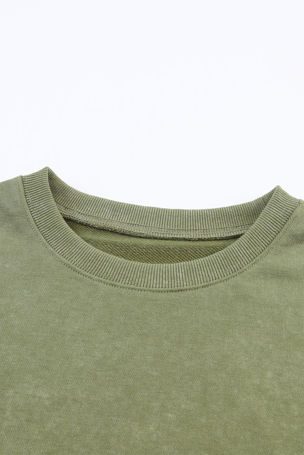 Sweat-shirt surdimensionné à épaules tombantes et bordure côtelée