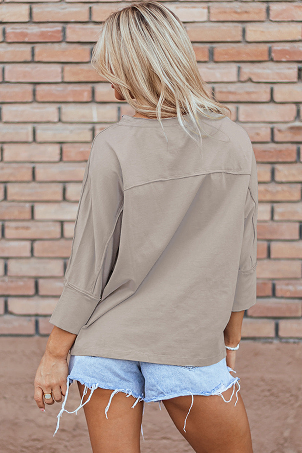 Haut délavé minéral a coutures exposées Floral Starbust