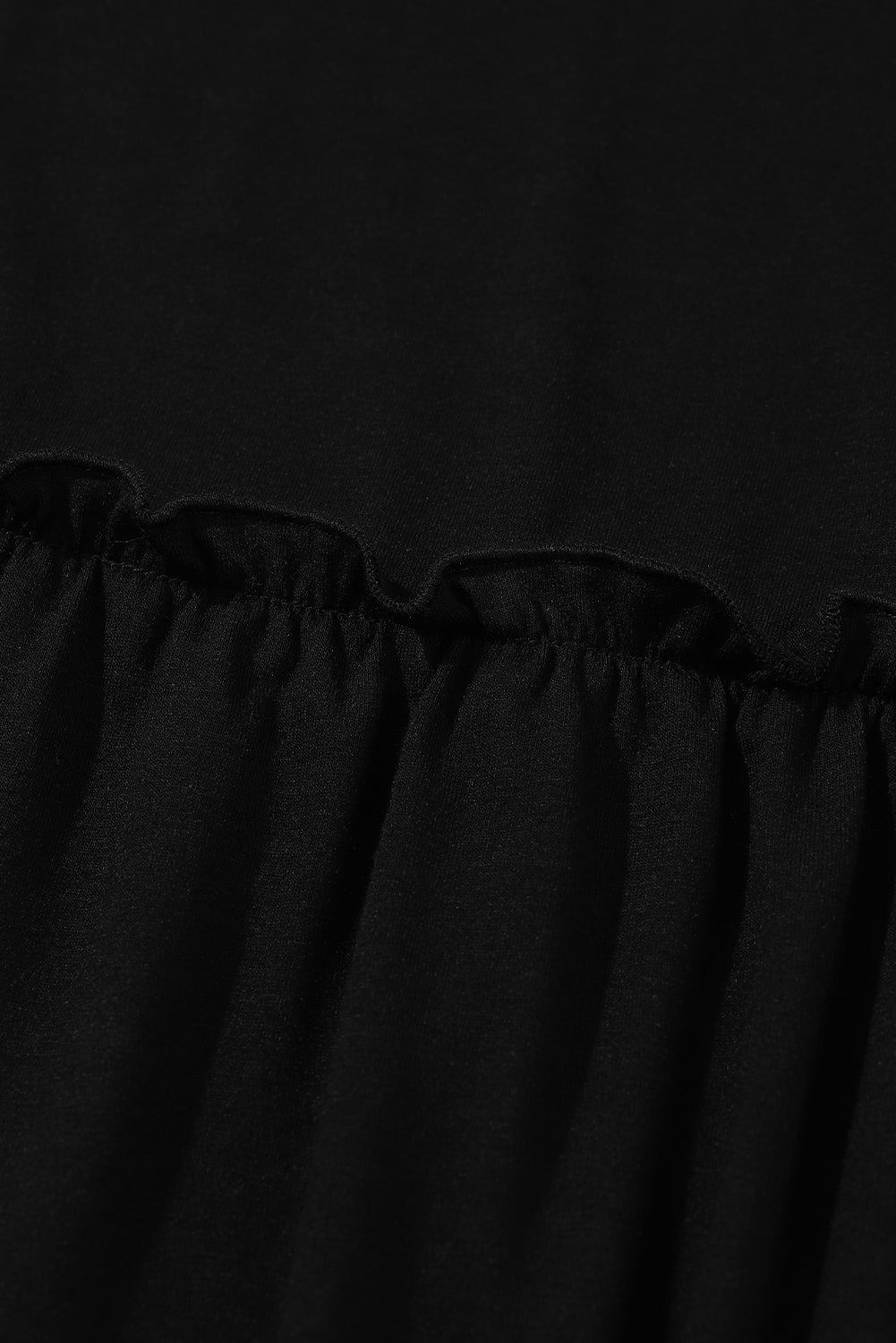 Robe Rayée Léopard à Volants et Manches Patches de Grande Taille