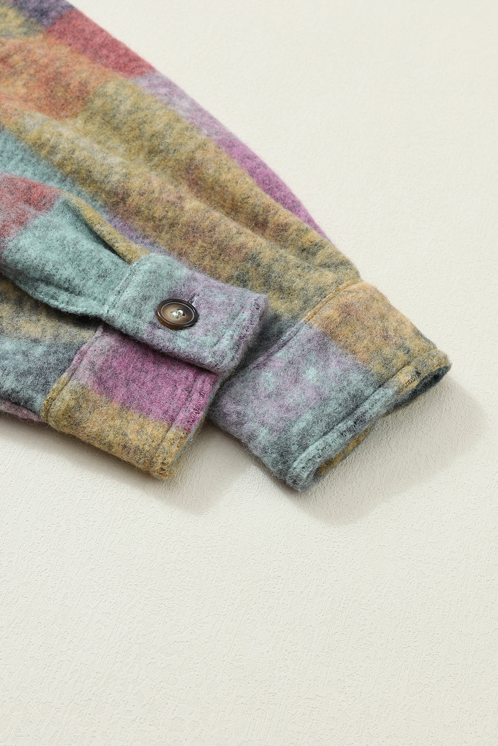 Veste surdimensionnée à poches et carreaux brossés