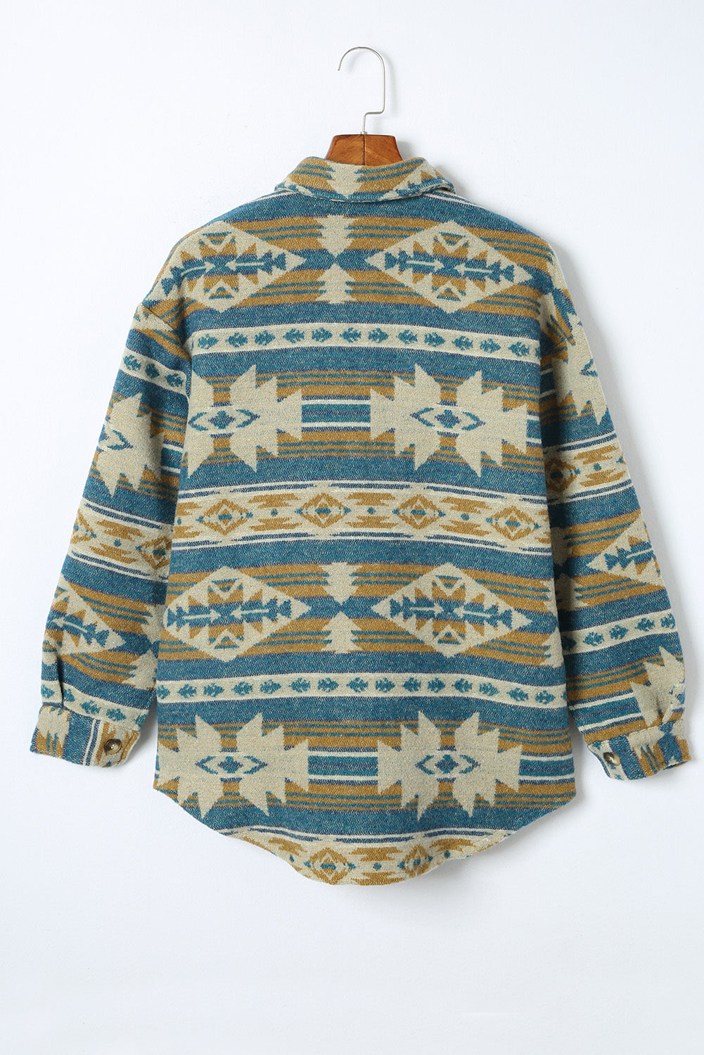 Veste style western avec poche à rabat et imprimé aztèque